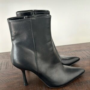 Black heeled booties